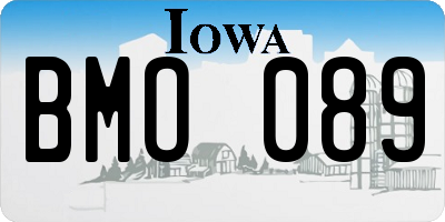 IA license plate BMO089