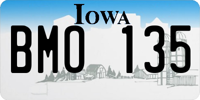 IA license plate BMO135