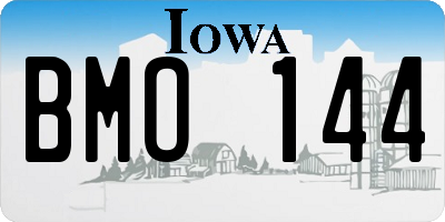 IA license plate BMO144