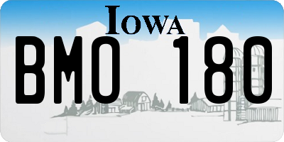 IA license plate BMO180