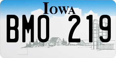 IA license plate BMO219
