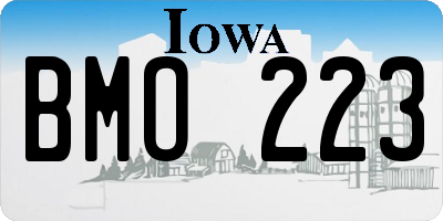 IA license plate BMO223
