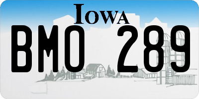 IA license plate BMO289