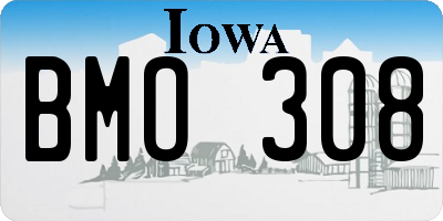 IA license plate BMO308