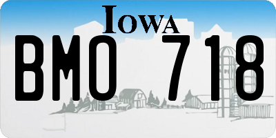 IA license plate BMO718