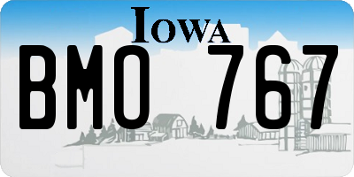 IA license plate BMO767