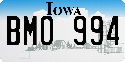 IA license plate BMO994