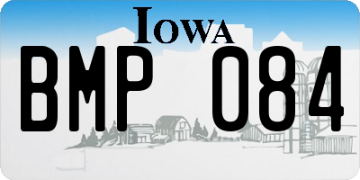IA license plate BMP084