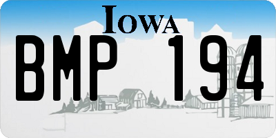 IA license plate BMP194
