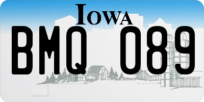IA license plate BMQ089