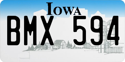 IA license plate BMX594