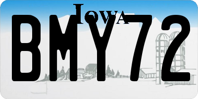 IA license plate BMY72