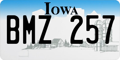 IA license plate BMZ257