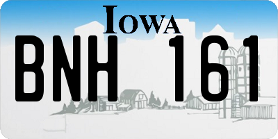 IA license plate BNH161