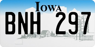 IA license plate BNH297