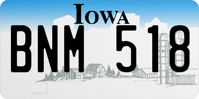 IA license plate BNM518