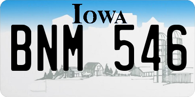 IA license plate BNM546