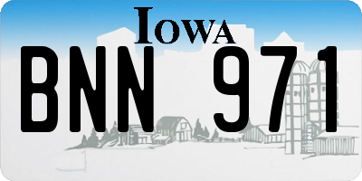 IA license plate BNN971