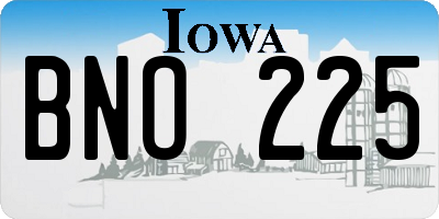IA license plate BNO225