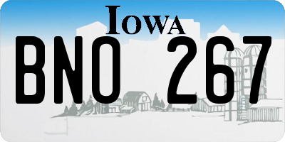 IA license plate BNO267