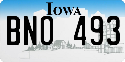IA license plate BNO493
