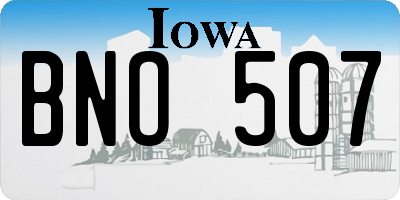 IA license plate BNO507