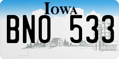 IA license plate BNO533