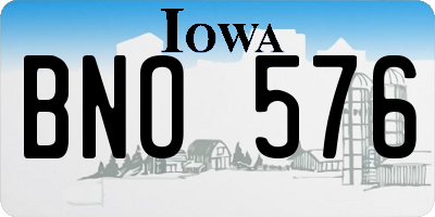 IA license plate BNO576