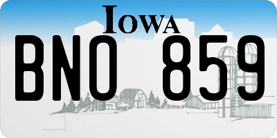 IA license plate BNO859