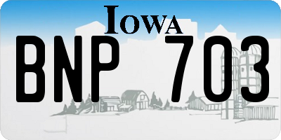 IA license plate BNP703