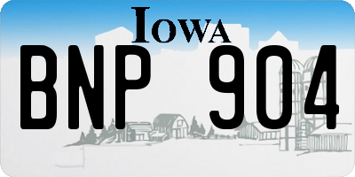 IA license plate BNP904