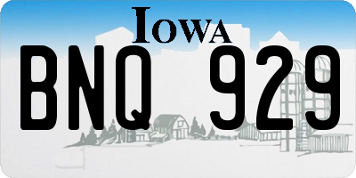 IA license plate BNQ929