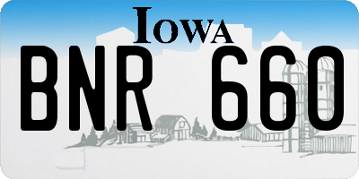 IA license plate BNR660
