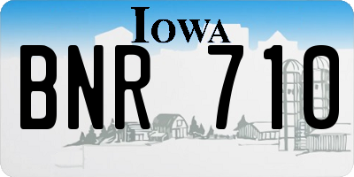 IA license plate BNR710