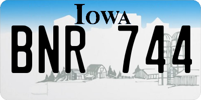 IA license plate BNR744