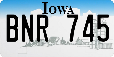 IA license plate BNR745
