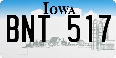 IA license plate BNT517