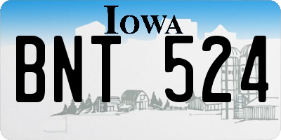 IA license plate BNT524