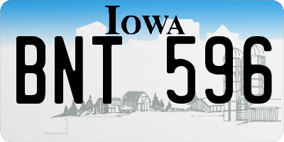 IA license plate BNT596