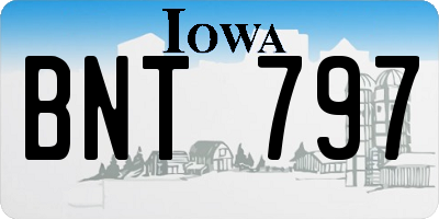 IA license plate BNT797