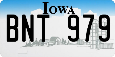 IA license plate BNT979