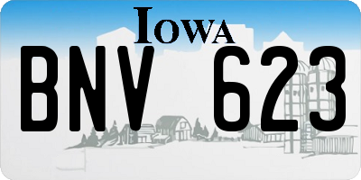 IA license plate BNV623