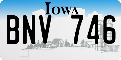 IA license plate BNV746