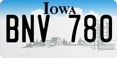 IA license plate BNV780