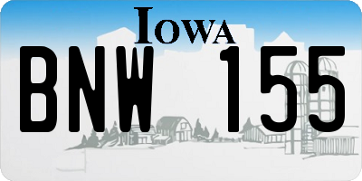 IA license plate BNW155