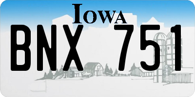 IA license plate BNX751