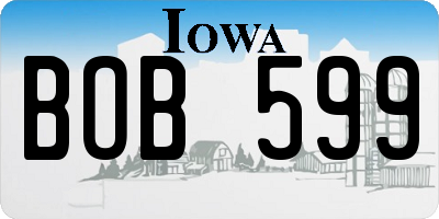 IA license plate BOB599