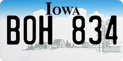 IA license plate BOH834