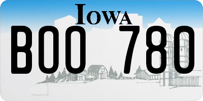 IA license plate BOO780