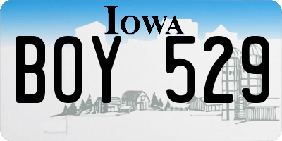 IA license plate BOY529